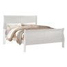 Classic White Wooden Sleigh Bed Frame