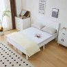 Minimalist White Wooden Bed Frame Modern Bedroom Furniture