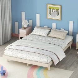 Minimalist Wooden Kids Bed Frame Toddler Platform Bed