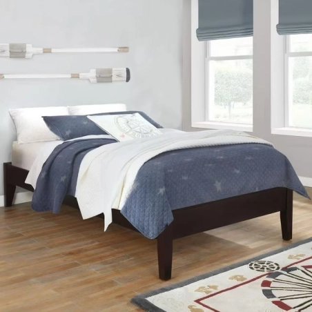 Modern Minimalist Wooden Bed Frame - Sturdy Bedroom Furniture