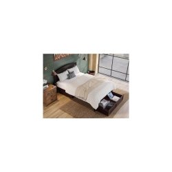 Elegant Wooden Storage Bed Frame with Underbed Drawers