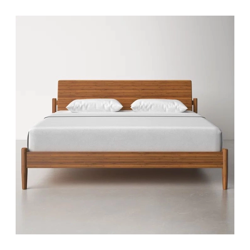 Modern Minimalist Wooden Bed Frame with Headboard Modern Minimalist Wooden Bed Frame with Headboard