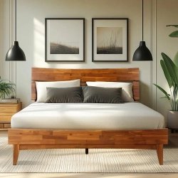 Modern Solid Wood Bed Frame