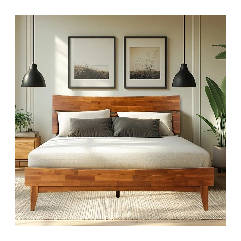 Modern Solid Wood Bed Frame Modern Solid Wood Bed Frame