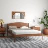 Solid Wood Bed Frame with Arched Headboard