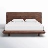 Modern Solid Wood Platform Bed Frame with Headboard