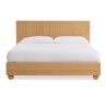 Solid Wood Platform Bed Frame Slatted Headboard Minimalist