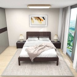 Modern Minimalist Wood Bed Frame Bedroom Furniture