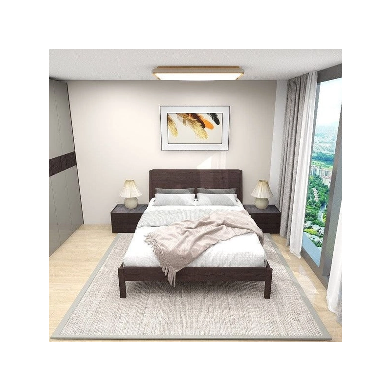 Modern Minimalist Wood Bed Frame Bedroom Furniture