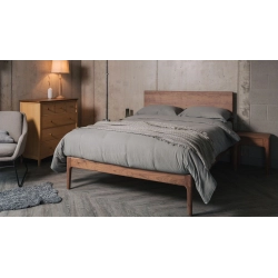 Minimalist Solid Wood Bed Frame with Headboard