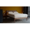 Modern Solid Wood Bed Frame with Chevron Headboard