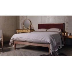 Premium Solid Wood Bed Frame with Upholstered Headboard