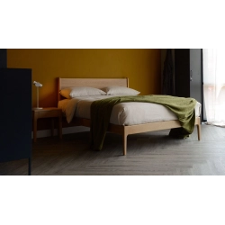 Solid Wood Minimalist Bed Frame for Modern Bedroom
