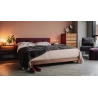 Modern Minimalist Fabric Sofa with Solid Wood Base
