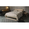 Solid Wood Minimalist Bed Frame with Headboard