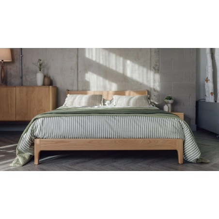 Minimalist Solid Wood Bed Frame with Headboard