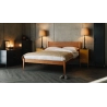 Solid Wood Mid-Century Modern Bed Frame Handcrafted Bedroom Furniture