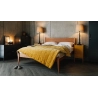 Minimalist Wooden Bed Frame with Headboard - Modern Bedroom Furniture