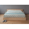 Minimalist Solid Wood Platform Bed Frame with Headboard