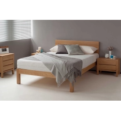 Minimalist Solid Wood Bed Frame with Matching Nightstands
