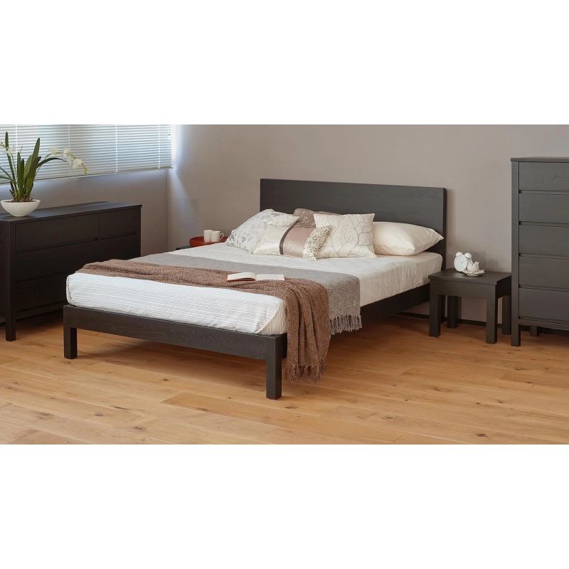 Minimalist Modern Dark Wood Bed Frame Minimalist Modern Dark Wood Bed Frame