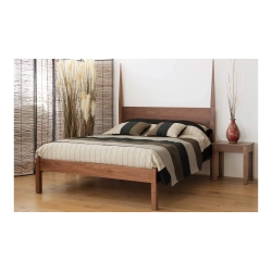 Elegant Solid Wood Bed Frame with Tapered Posts