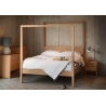 Solid Wood Four Poster Bed Frame - Modern Minimalist Design