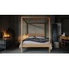 Modern Minimalist Solid Wood Four Poster Bed Frame