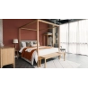Solid Wood Four Poster Bed Frame with Bedside Furniture Set