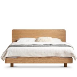 Modern Solid Wood Bed Frame Minimalist Style Bedroom Furniture