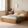 Natural Solid Wood Platform Bed Frame Minimalist Modern