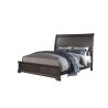Transitional Sleigh Bed Frame Solid Wood Dark Brown