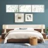 Modern Platform Bed with Integrated Nightstands and Headboard