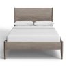 Minimalist Modern Solid Wood Bed Frame with Tapered Legs - Grey Finish