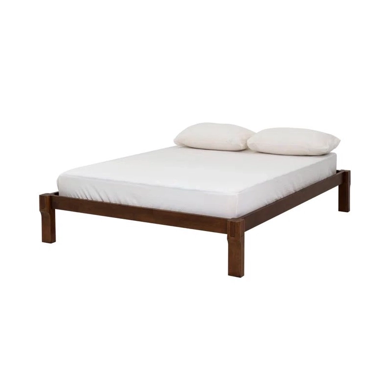 Minimalist Modern Solid Wood Platform Bed Frame Queen Size