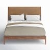 Modern Platform Bed with Upholstered Headboard Queen Size