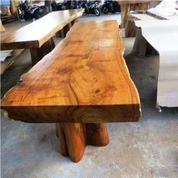 Mulyoharjo Furniture Slab Table Bigest Monkey Pod Wood Supplier 1197