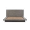 Minimalist Modern Wood Bed Frame Grey Finish