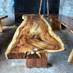 Mulyoharjo Furniture Slab Dining Table Big Trembesi Wood Supplier 1198