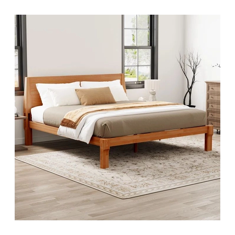 Minimalist Solid Wood Queen Bed Frame with Headboard Minimalist Solid Wood Queen Bed Frame with Headboard