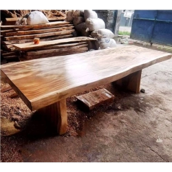 Mulyoharjo Furniture Slab Dining Table Wide Trembesi Wood Supplier 1200