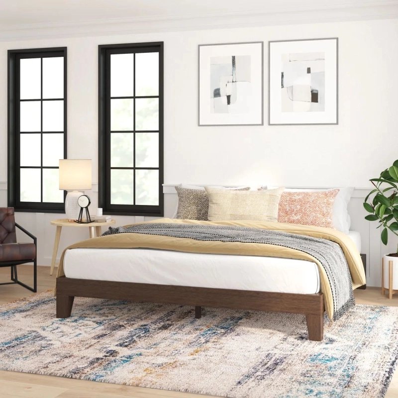 Modern Minimalist Wooden Platform Bed Frame Modern Minimalist Wooden Platform Bed Frame