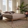 Solid Wood Platform Bed Frame, Mid-Century Modern Style