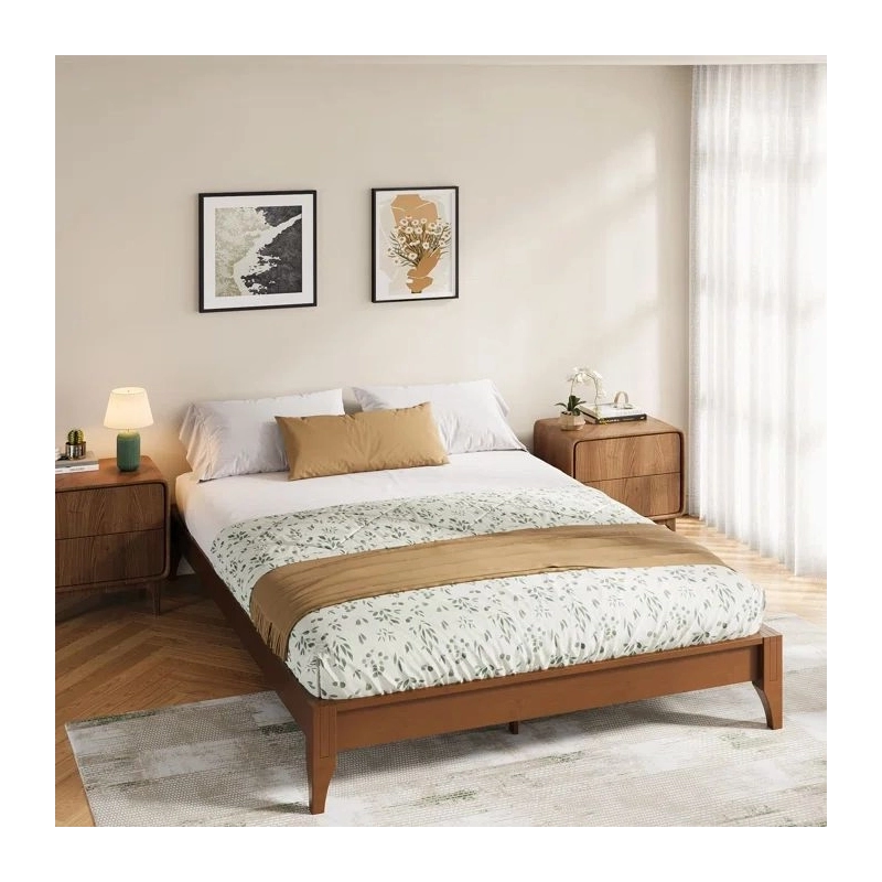 Solid Wood Platform Bed Frame Minimalist Modern Bedroom Furniture Solid Wood Platform Bed Frame Minimalist Modern Bedroom Furniture