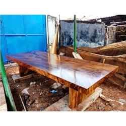 Mulyoharjo Furniture Slab Dining Table High Quality Trembesi Wood Supplier 1203