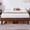 Minimalist Modern Solid Wood Platform Bed Frame King Size