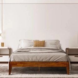 Solid Wood Minimalist Modern Bed Frame