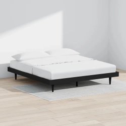 Modern Minimalist Black Platform Bed Frame