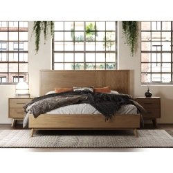 Modern Wooden Bed Frame with Nightstands | Premium Quality Bedroom Furniture