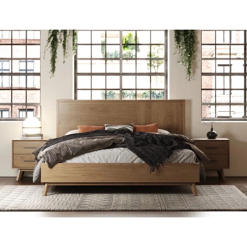 Modern Wooden Bed Frame with Nightstands | Premium Quality Bedroom Furniture Modern Wooden Bed Frame with Nightstands | Premium Quality Bedroom Furniture